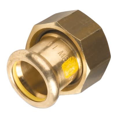 Thermador - Racc 2 Pces Compteur GAZ 1330JPCØ28-3/4Joint Plat Laiton Code : 11330JPC28M34