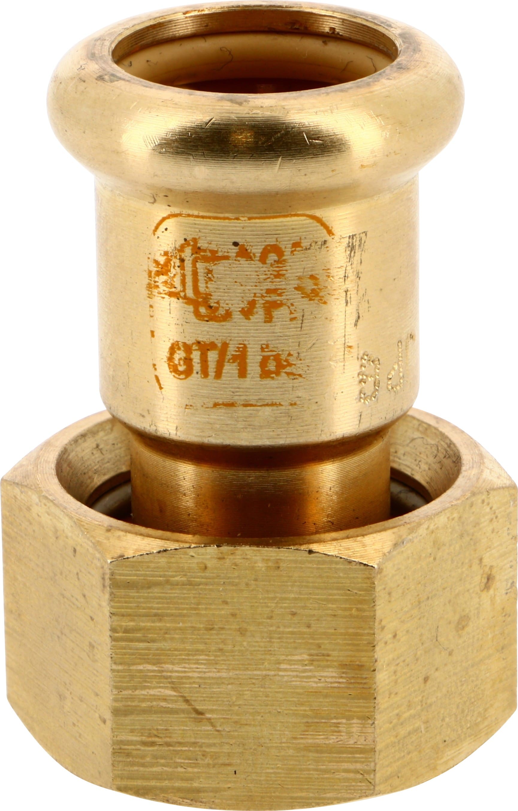 Thermador - Raccord 2 pièces à sertir laiton GAZ Ø16-1/2"