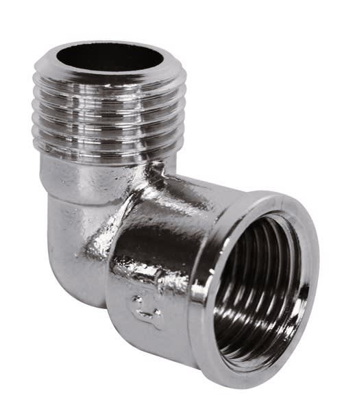 Thermador - Coude égal MF 92G - Chromé 1"Raccord LAITON à visser