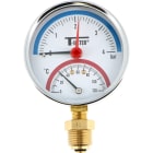 Thermador - Manothermomètre Ø80 radial 0-4 b 0-120°Cavec douille de montage1/2" M