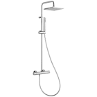 Thermador - Colonne de douche. Mitigeur thermostatique. Pomme de Douche carrée 200x200mm ABS