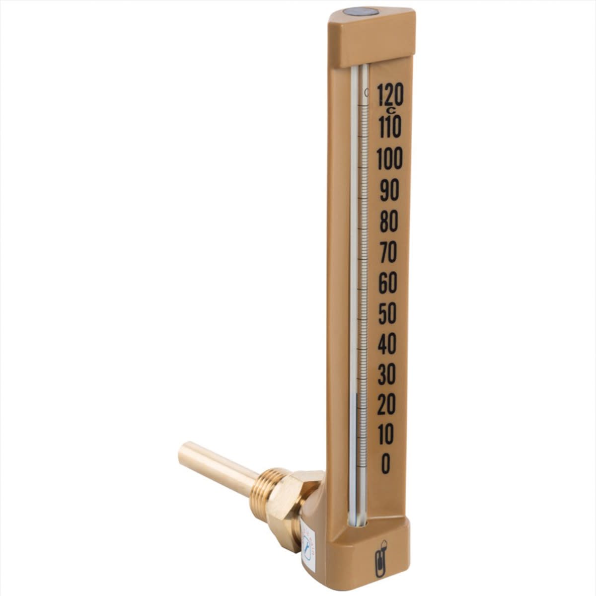 Thermador - Thermomètre Indus. Equerre L.200 plongeur 100 composite en ABS plage 0/120°C