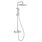 Thermador - Système de douche thermostatique carréeWATA chromé - corps "froid" - pomme ABS