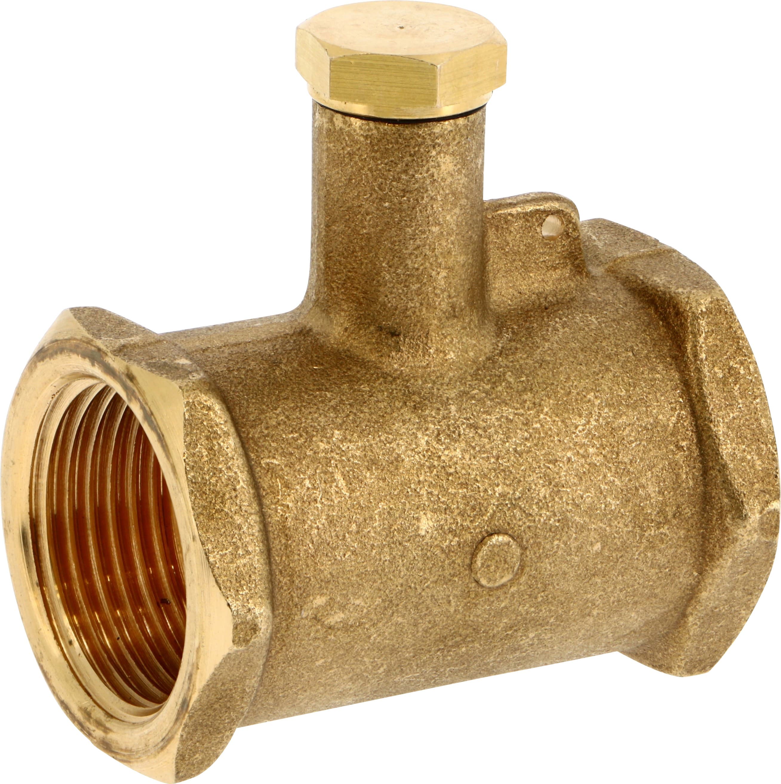 Thermador - Té 3/4"FF avec Prise de Sonde M10x1pour Compteur d'énergie Caleffi