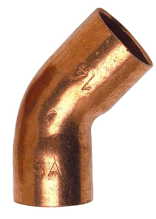 Thermador - Courbe 45° 5041 Cu-FF Ø76à souder sur tube Cuivre