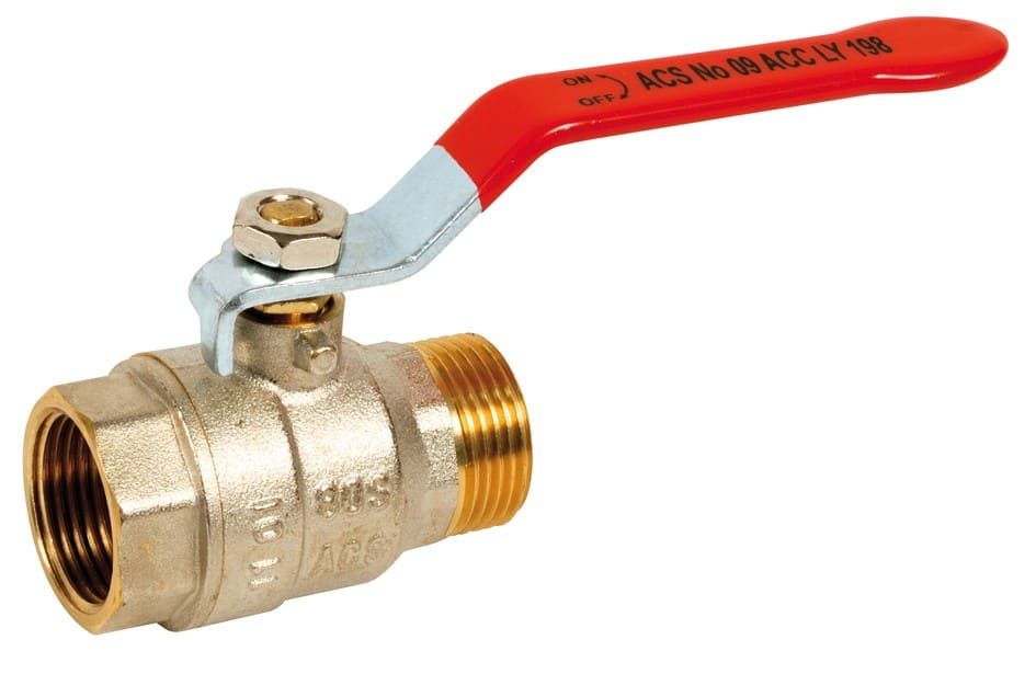 Thermador - Vanne à Sphère Poign. Rouge MF 1''1/2