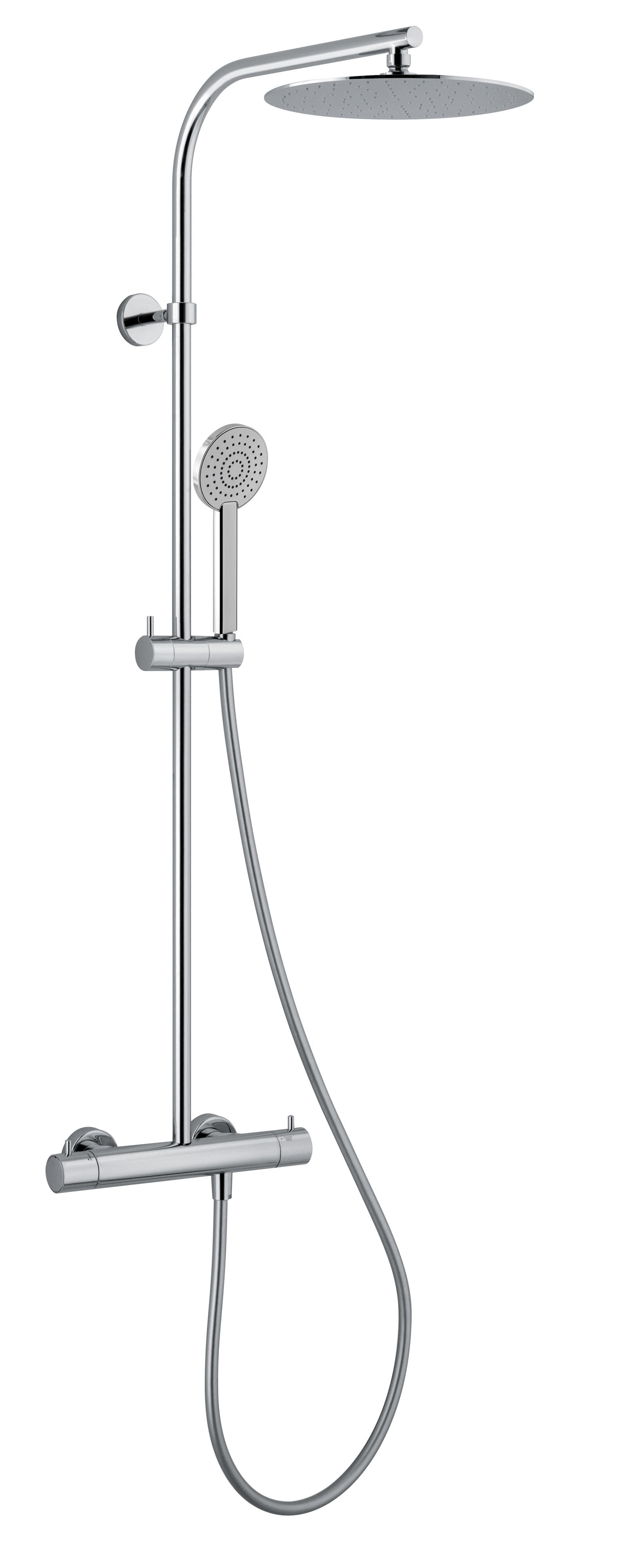 Thermador - Système de douche NF. Mit.thermostatique corps "froid". 250mm METAL