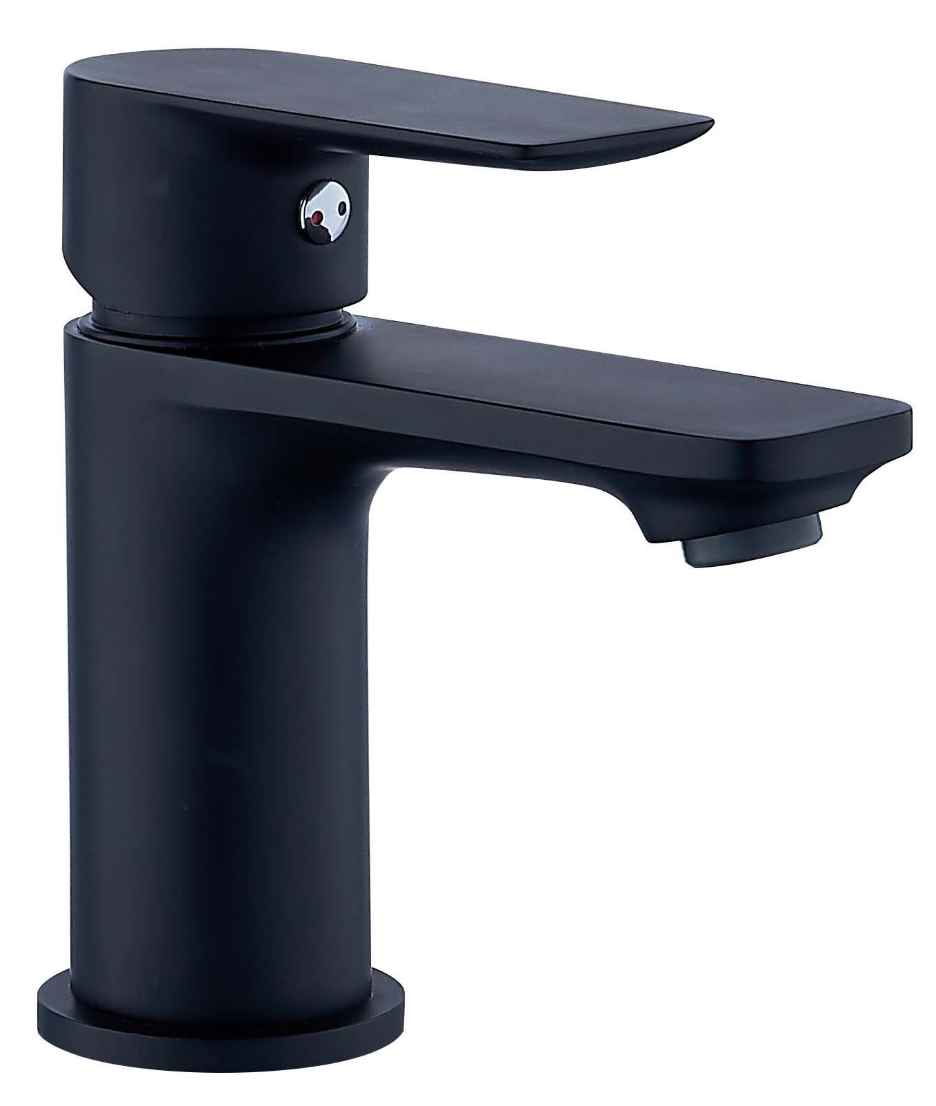 Thermador - Mitigeur pour lavabo Jezio noir - vidage clic-clac ABS coupelle métal assortie