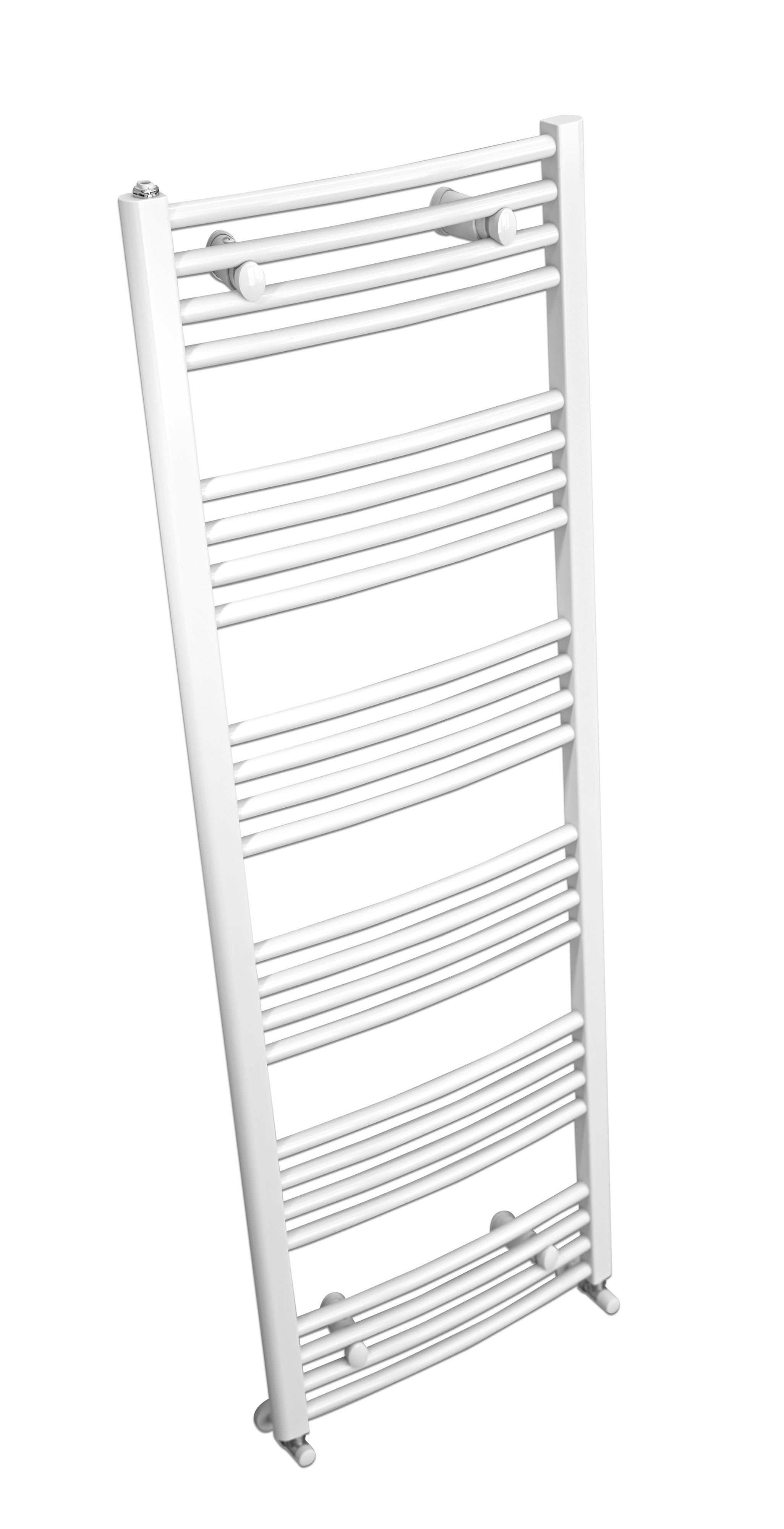 Thermador - MAHANA Galbé Mixte 600X1775 Acier BlancSèche-Serviette 858W + kit élec 750W
