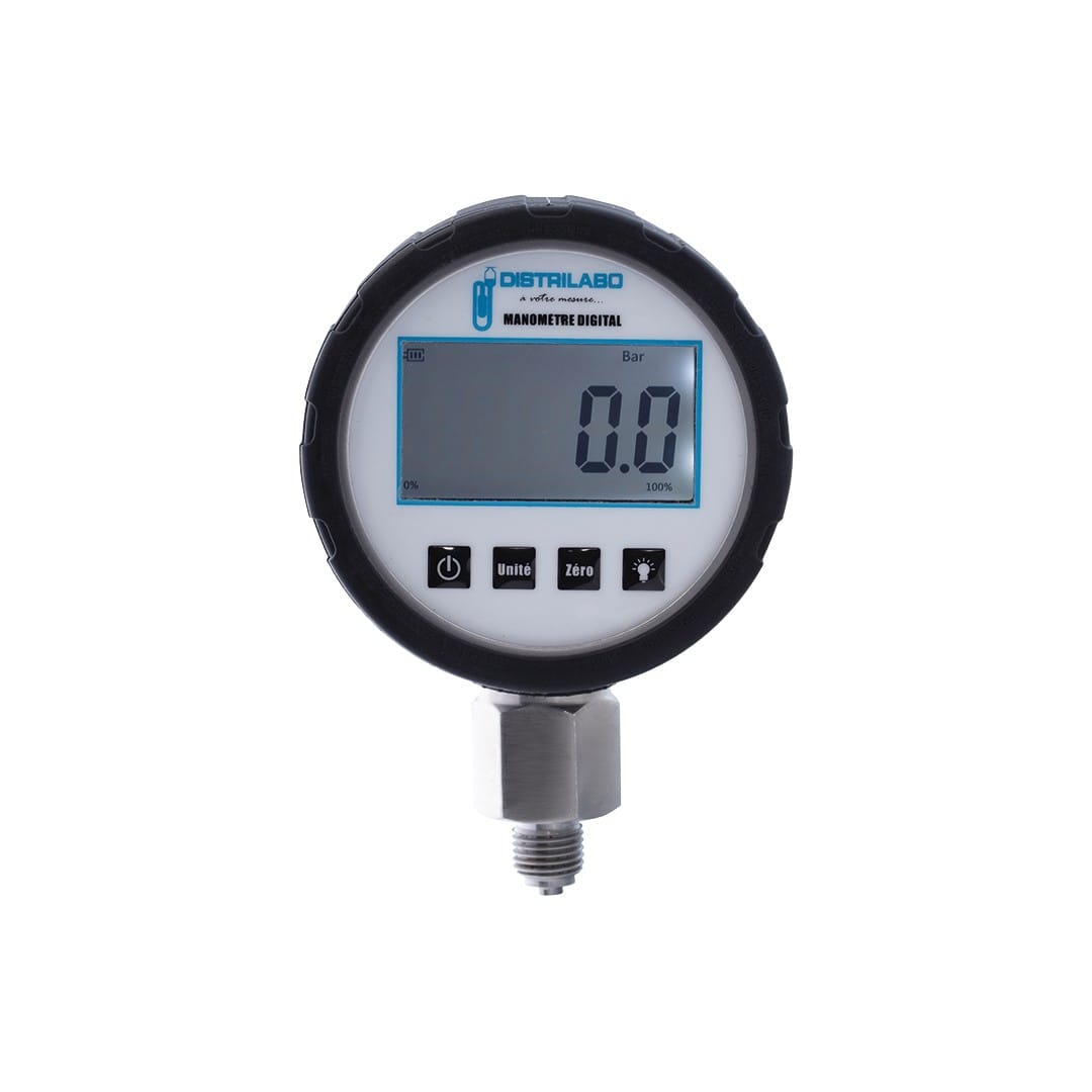 Thermador - Manomètre électronique Radial 0-16 1/4" Ø80 mm - boitier INOX affichage digital