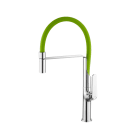Thermador - Mitigeur avec bec flexible pour évier. Tubig chromé - vert