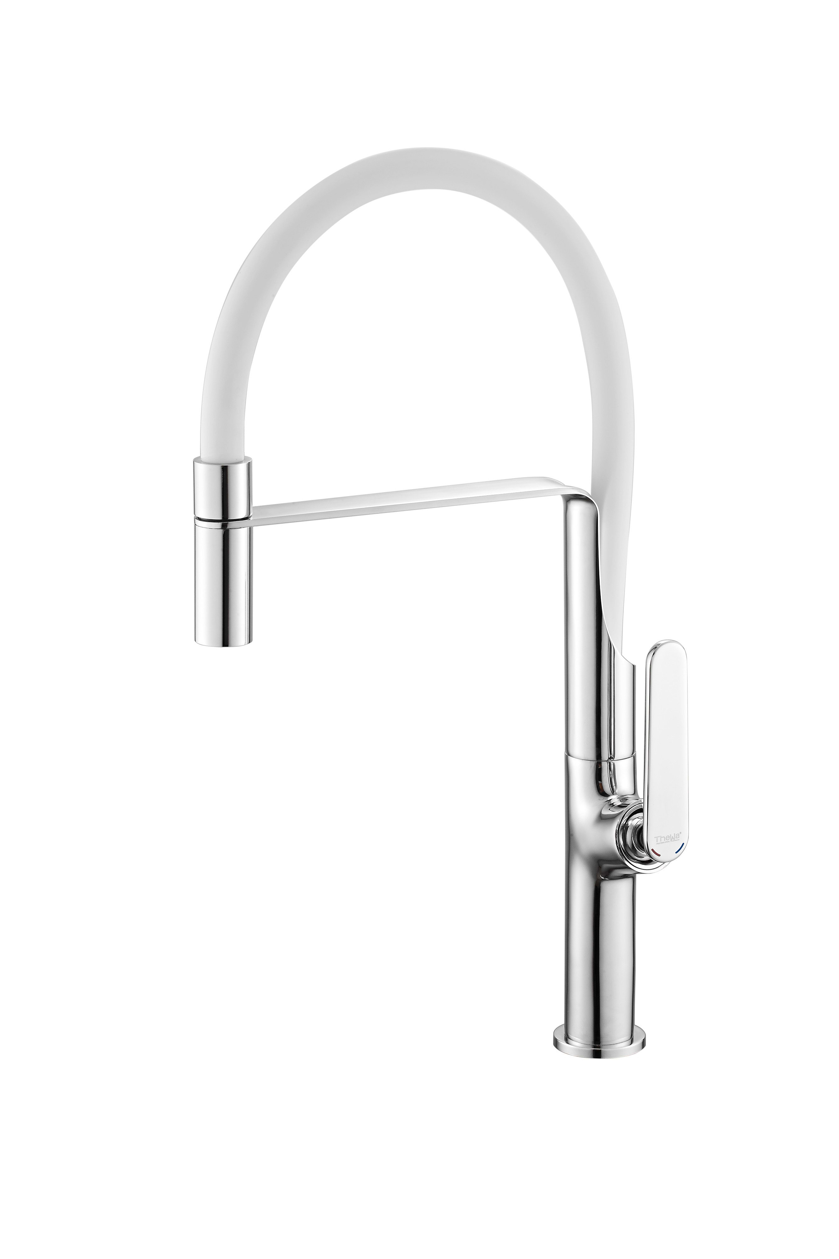 Thermador - Mitigeur avec Bec flexible pour évier. TUBIG blanc