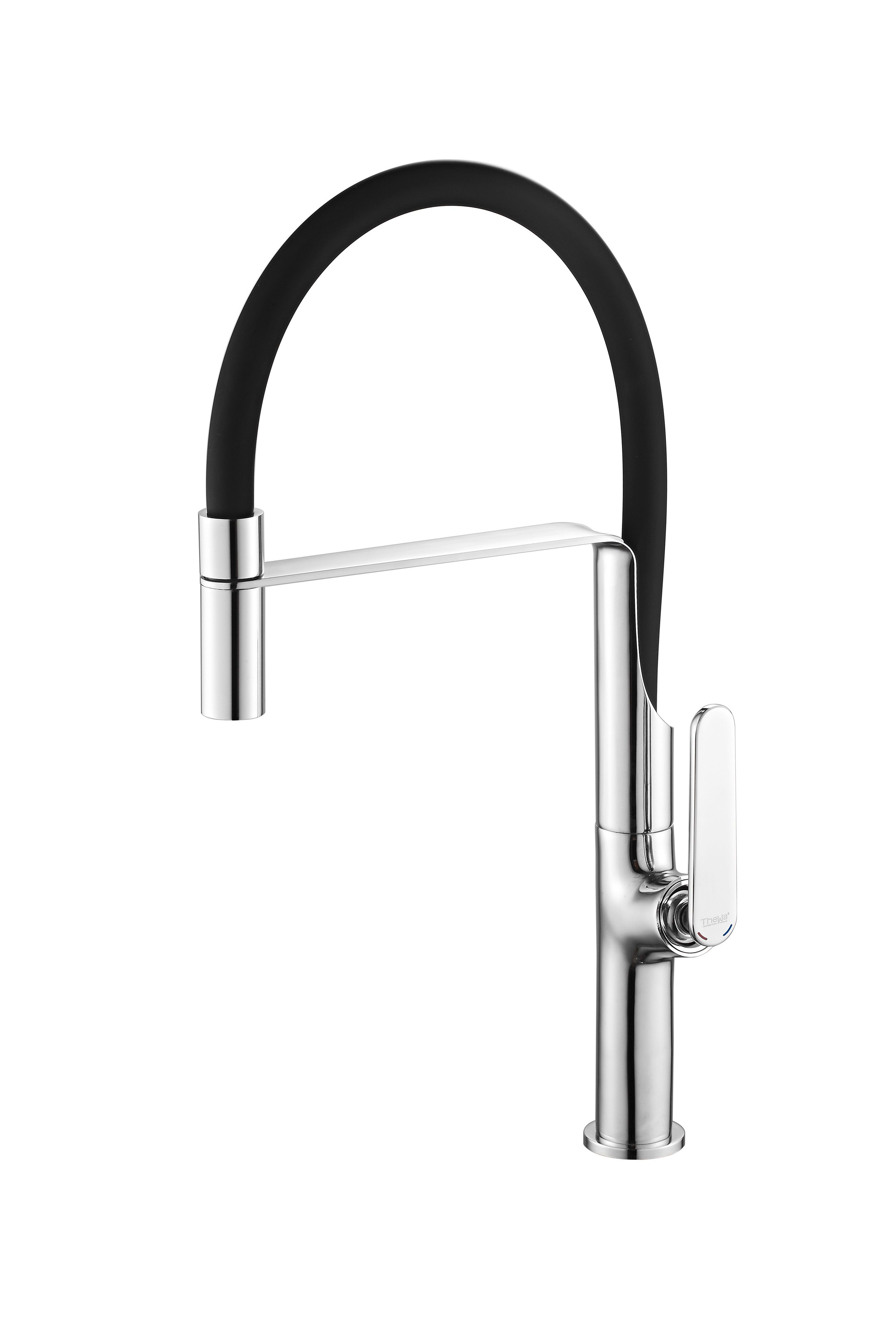 Thermador - Mitigeur avec Bec flexible pour évier. TUBIG chromé/noir