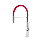 Thermador - Mitigeur avec Bec flexible pour évier. TUBIG chromé/rouge