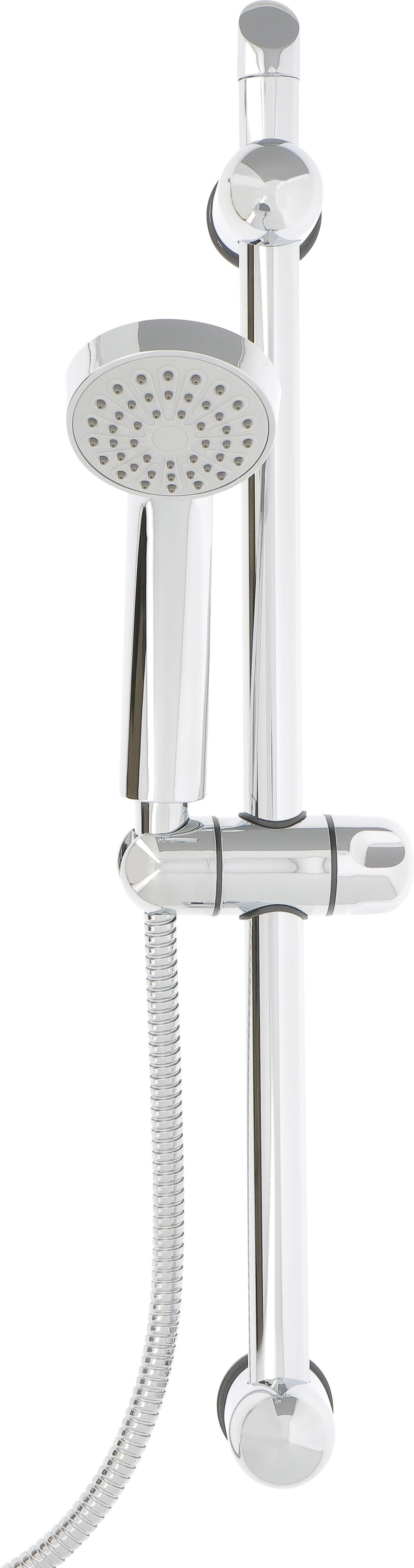 Thermador - Barre de douche inox chromé 50cm Ø 25 mm 1 point fixe + 1 point régable