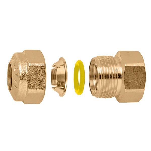Thermador - Raccord O-RING Laiton 1/2"F-Ø18 pour tube cuivre
