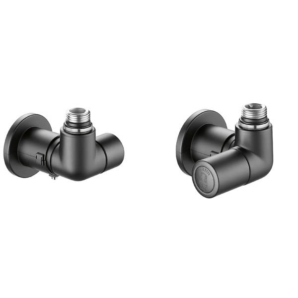Thermador - Robinet thermostatisable double équerre droite noir M23x1,5