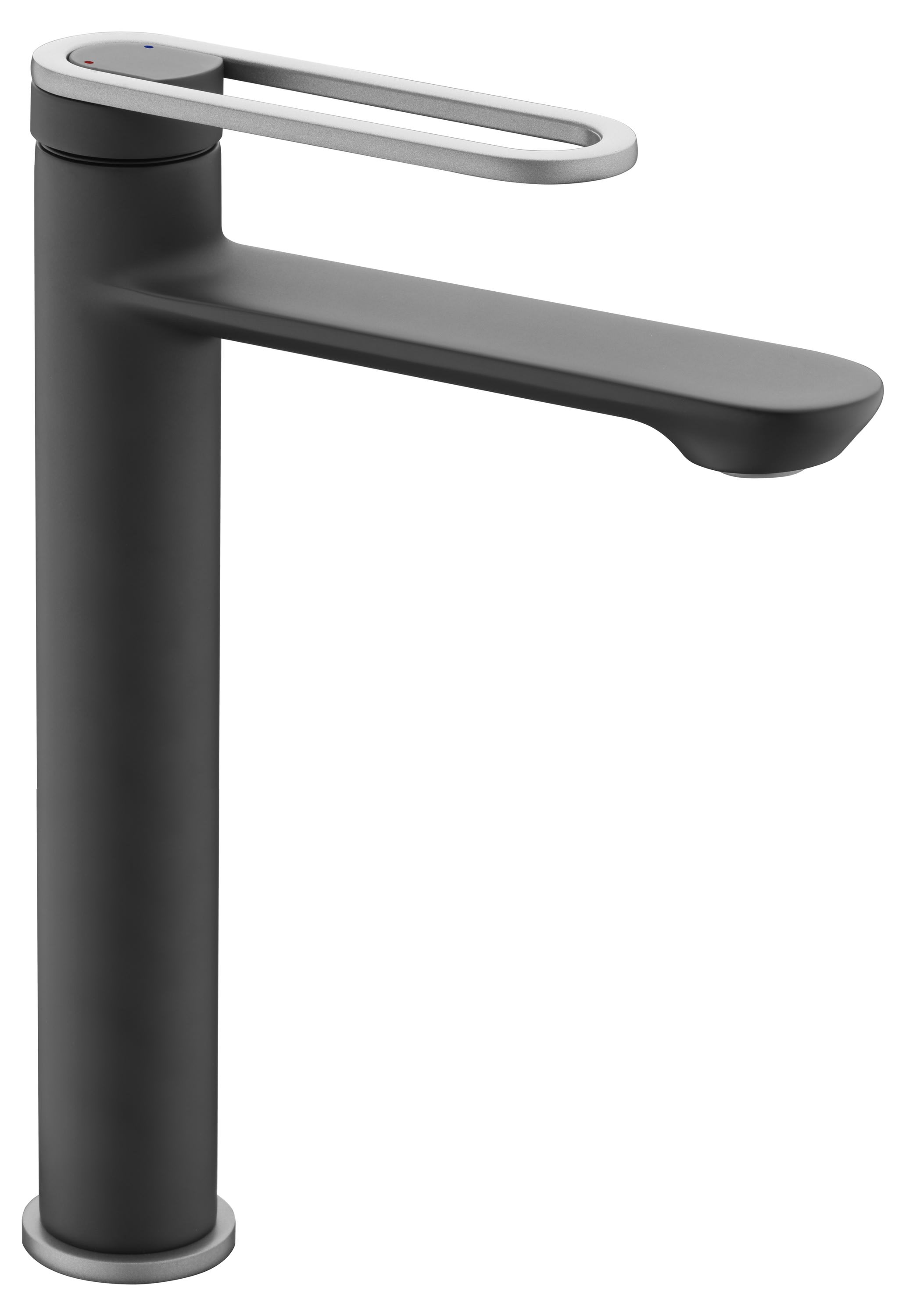 Thermador - Mitigeur haut pour lavabo MAMBA noir- vidage clic-clac ABS coupelle métal