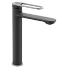 Thermador - Mitigeur haut pour lavabo MAMBA noir- vidage clic-clac ABS coupelle métal