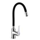 Thermador - Mitigeur pour évier avec bec à mémoire de forme. Type C3. MADI chromé-noir