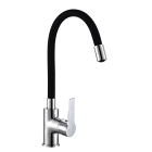 Thermador - Mitigeur pour évier avec bec à mémoire de forme. Type C3. Madi chromé-noir