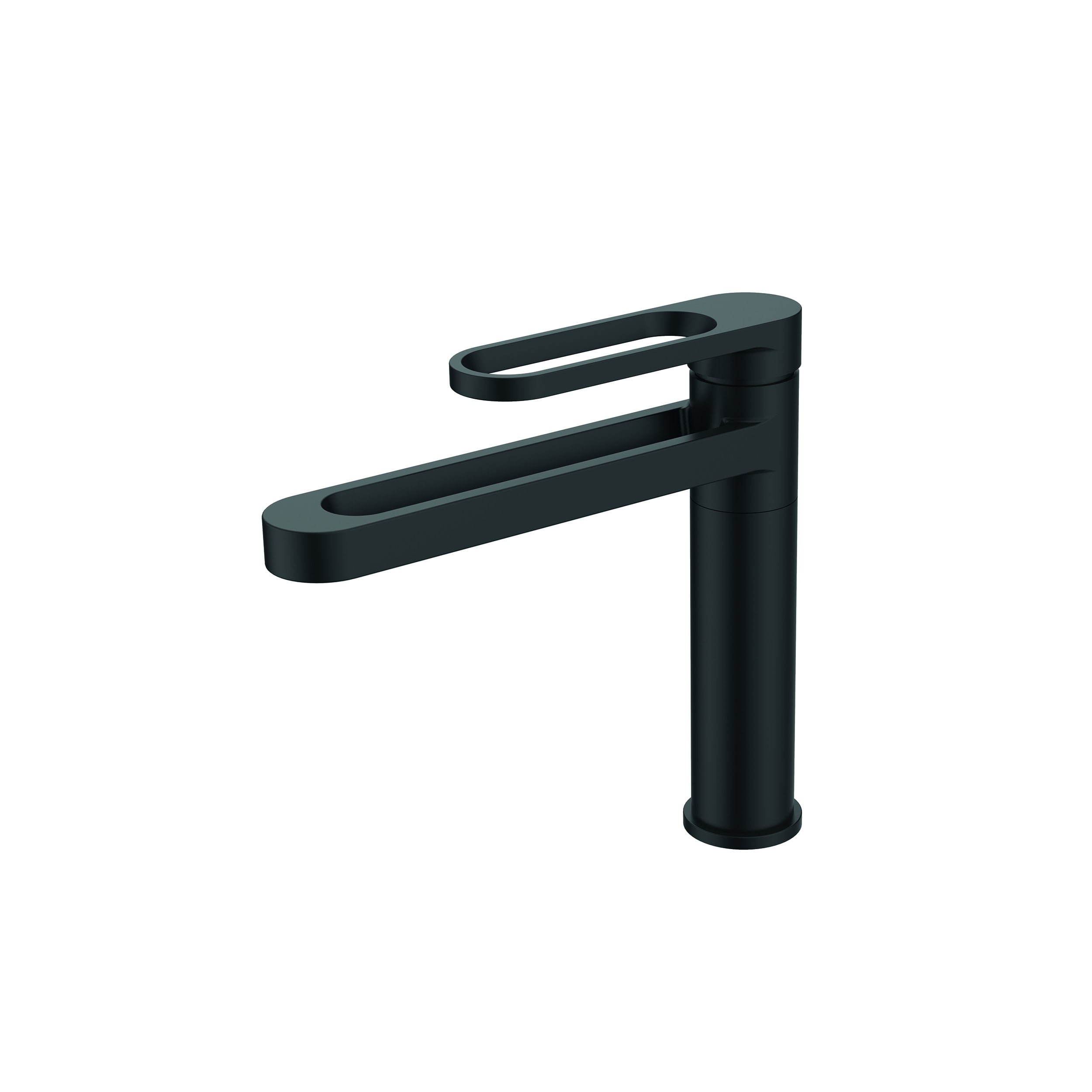Thermador - Mitigeur pour lavabo NEELU noir - vidage clic-clac ABS coupelle métal assortie