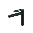Thermador - Mitigeur pour lavabo Neelu noir - vidage clic-clac ABS coupelle métal assortie