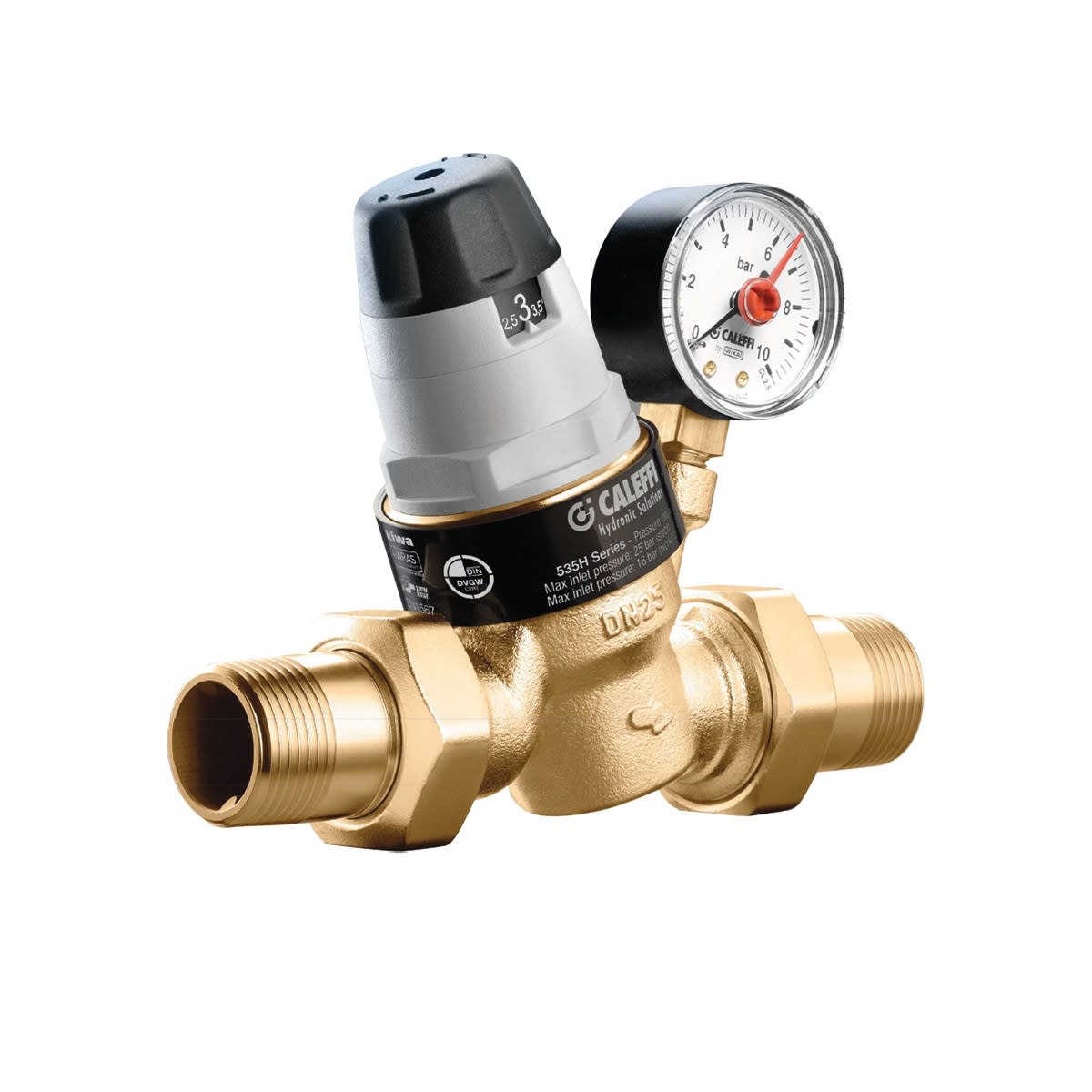 Thermador - Réducteur de pression MM 1"1/4 + manomètre-cartouche démontable-filtre.Tmax 80°C