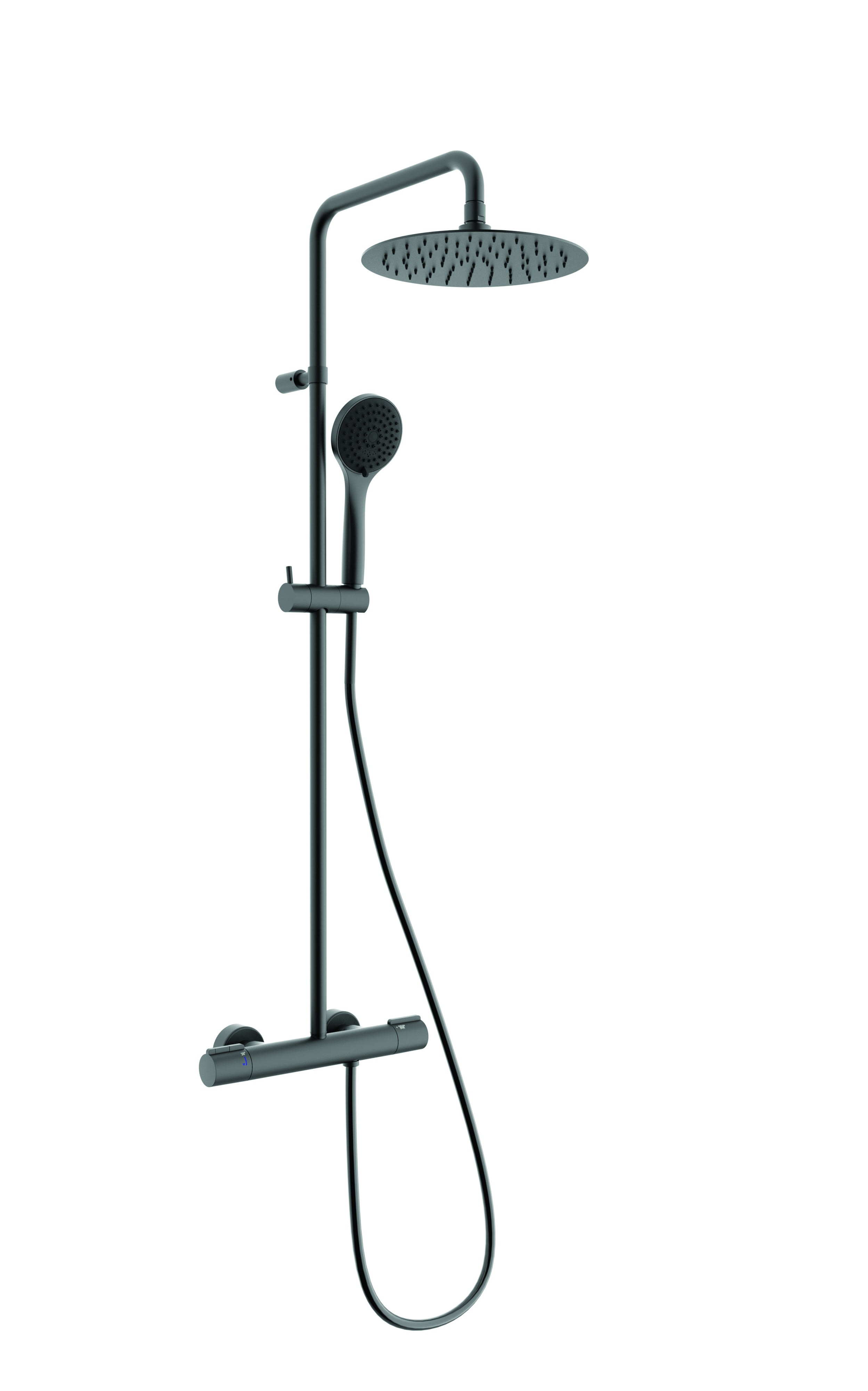 Thermador - Système douche thermostatique noir gamme PACT Thewa - corps froid