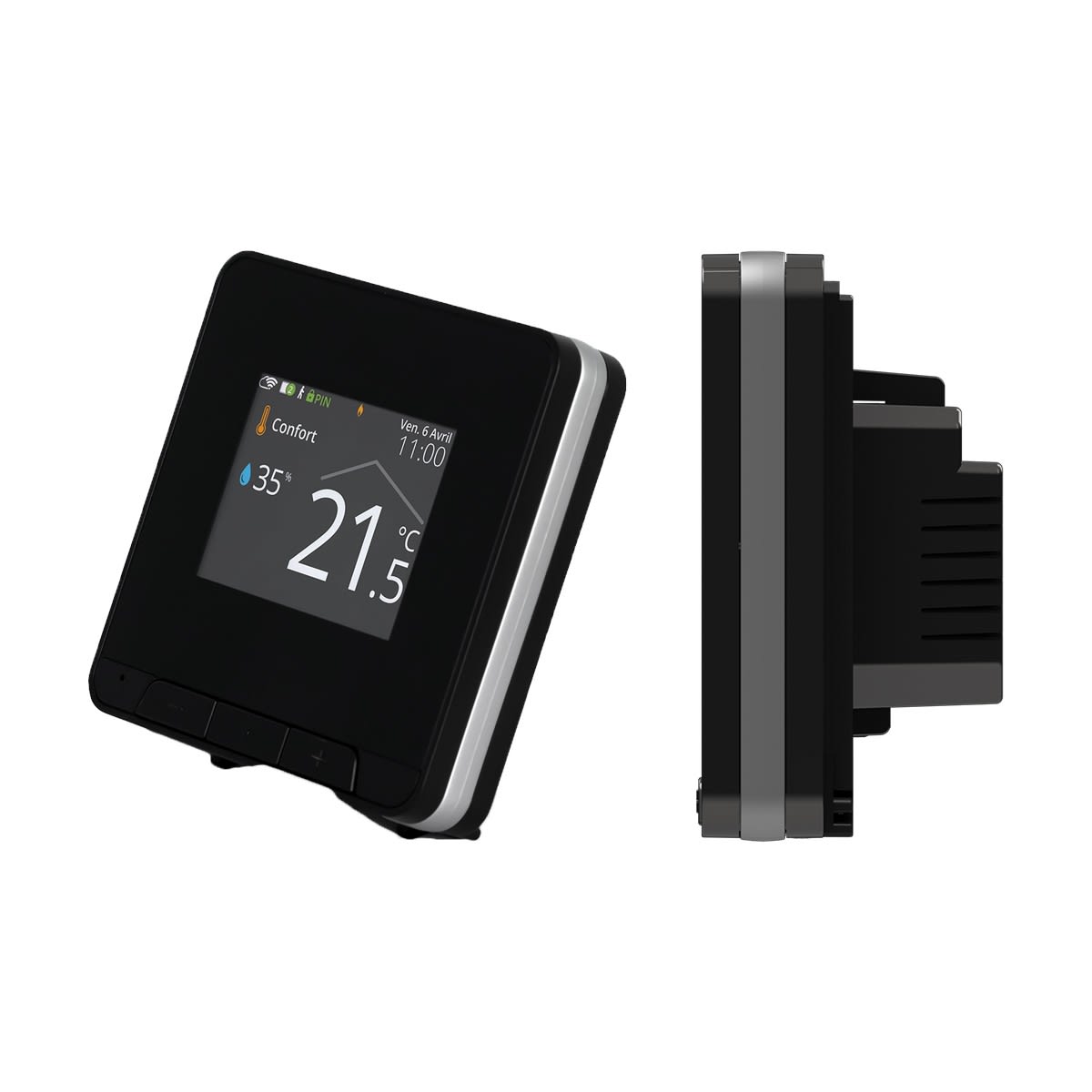 Thermador - Thermostat connecté noir filaire