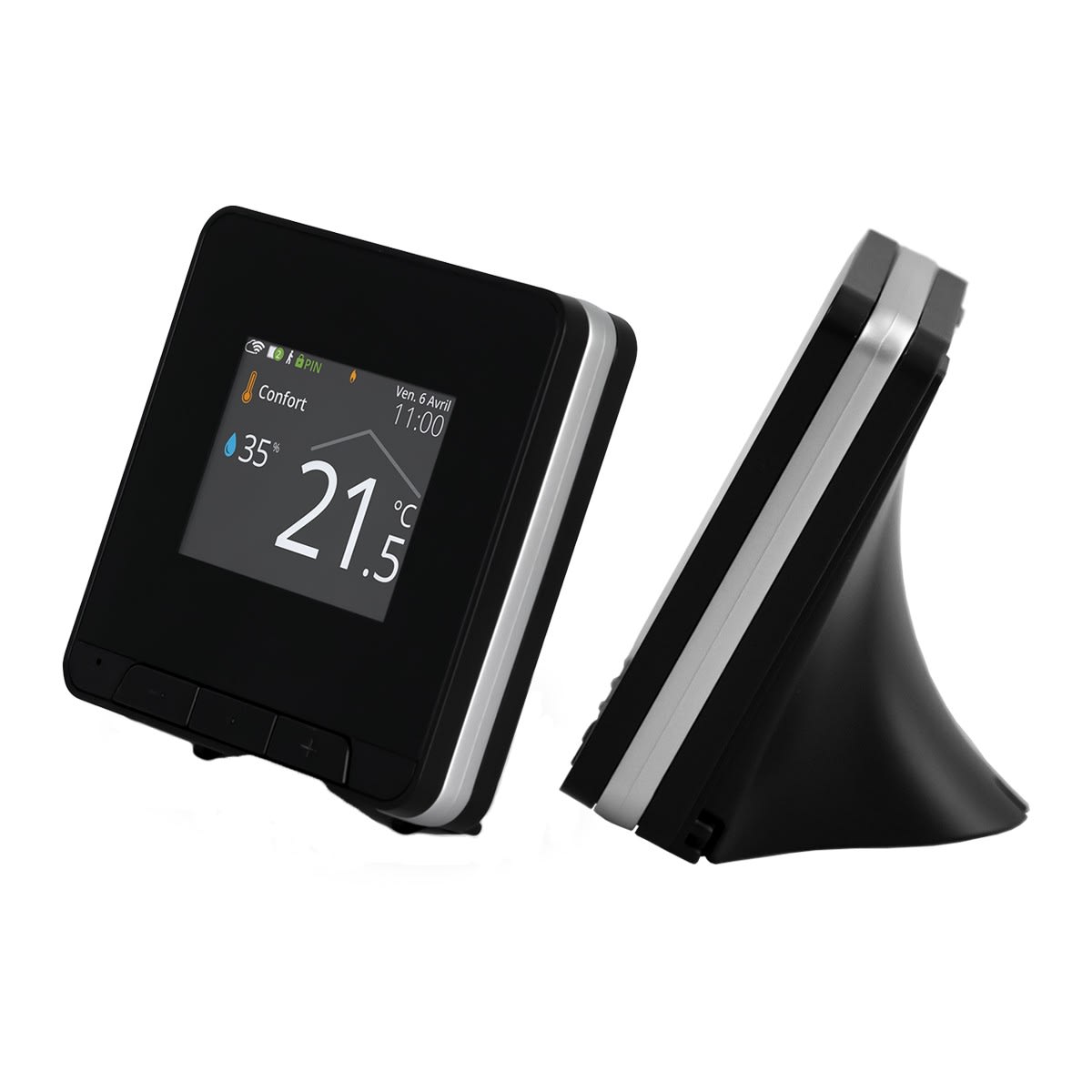 Thermador - Thermostat connecté noir version radio