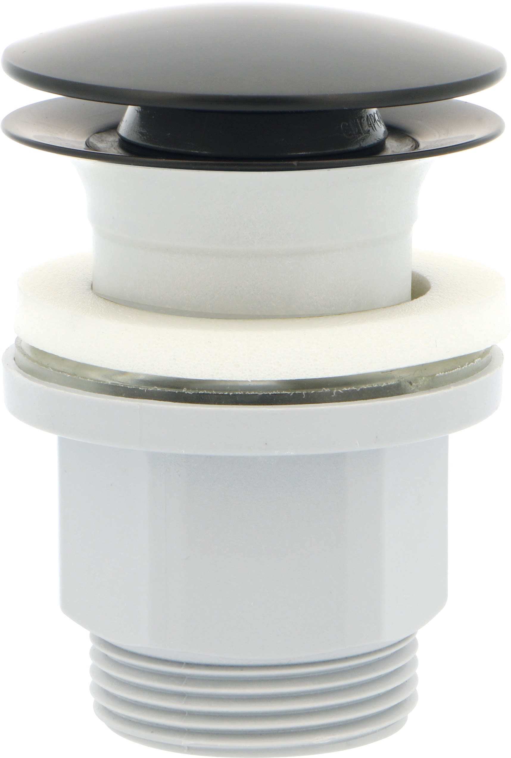 Thermador - Bonde ABS clic-clac - Coupelle métal Graphite mat - Avec trop plein