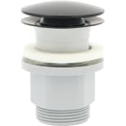 Thermador - Bonde ABS clic-clac - Coupelle métal Graphite mat - Avec trop plein