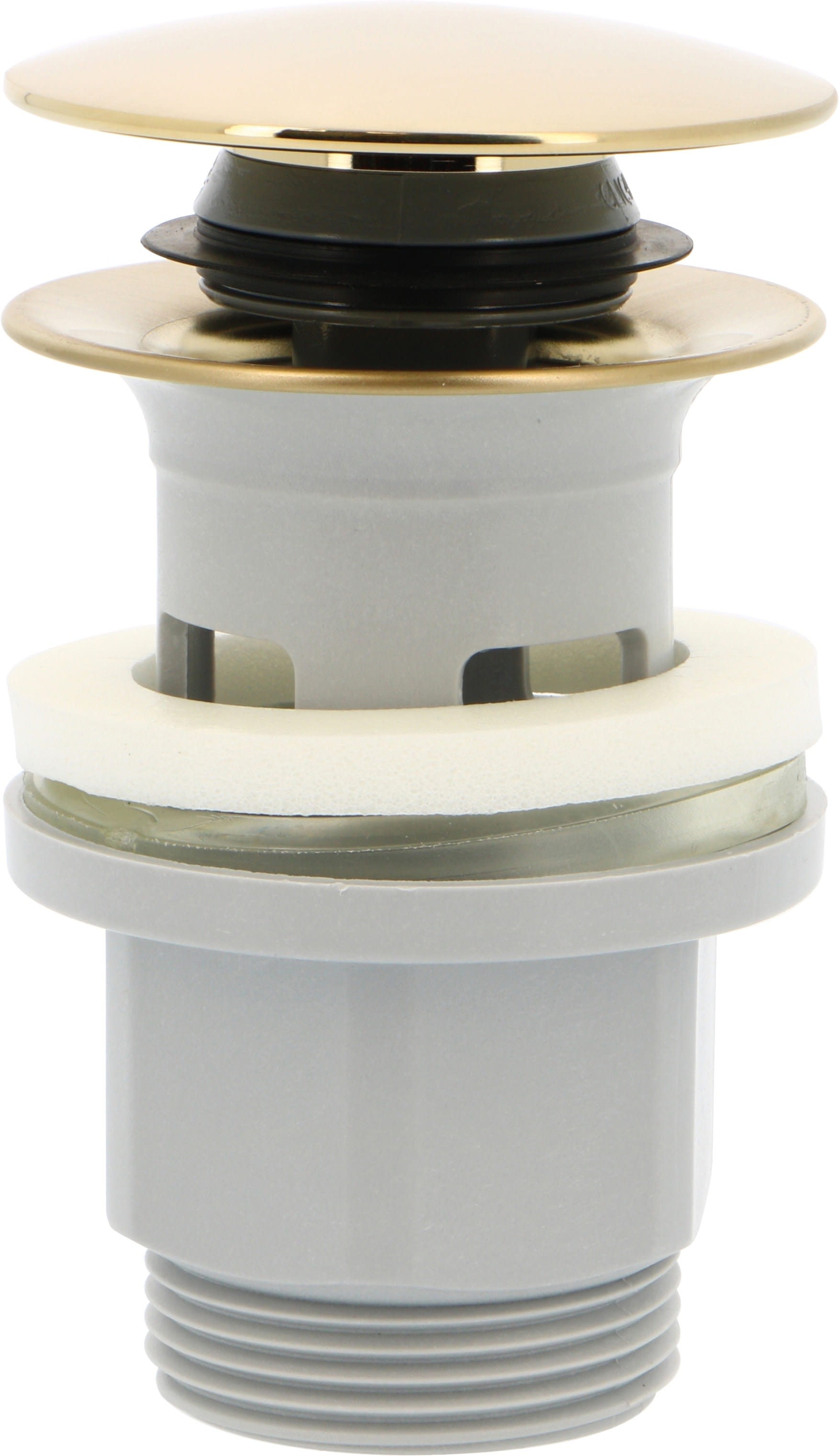 Thermador - Bonde ABS clic-clac - Coupelle métal Laiton brossé - Avec trop plein