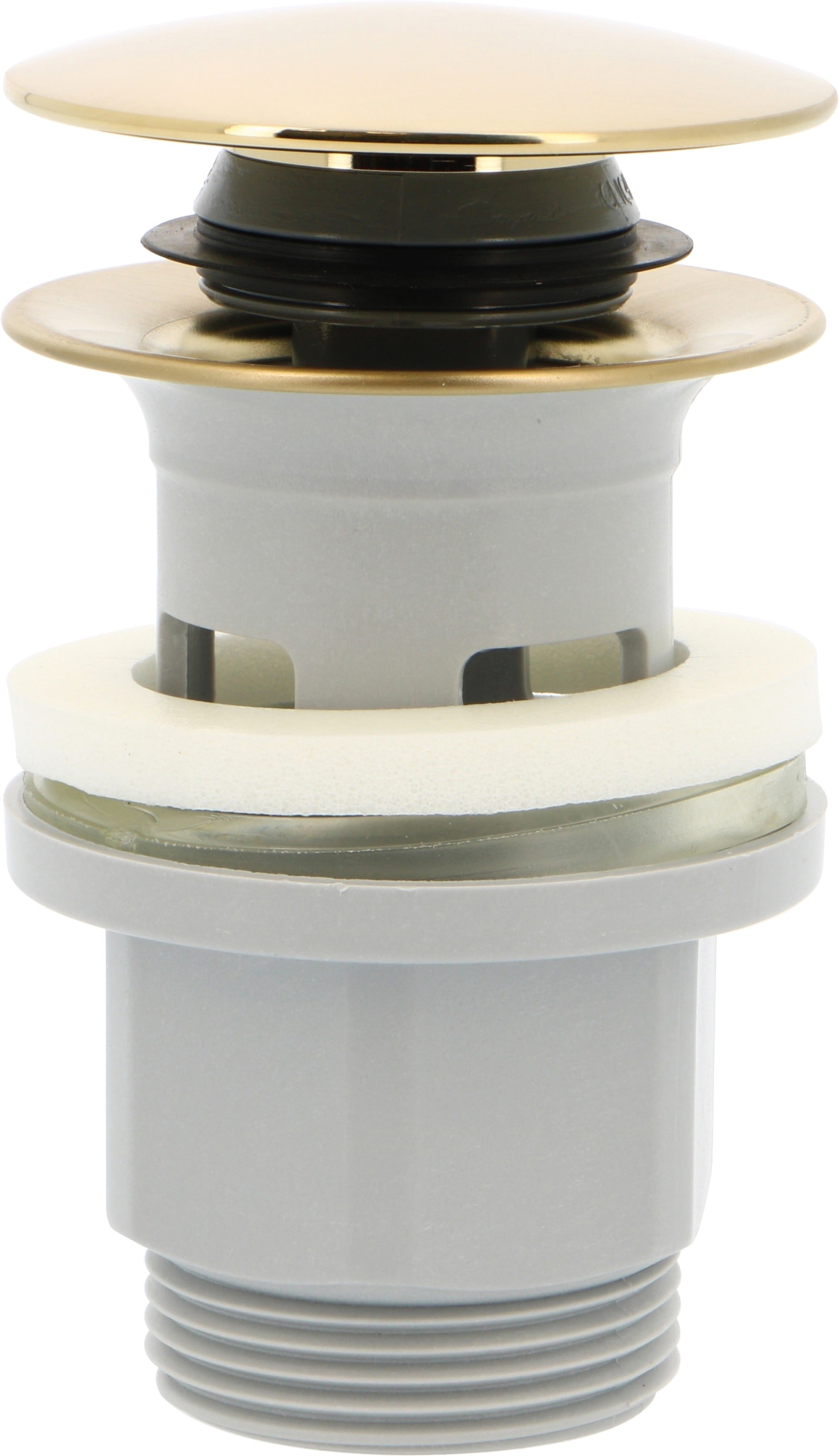 Thermador - Bonde ABS clic-clac - Coupelle métal Laiton brossé - Avec trop plein