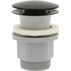 Thermador - Bonde ABS clic-clac - Coupelle métal Noire - Avec trop plein