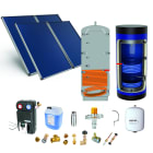 Thermador - Pack F-SSC dble ballon-ECS 200L chauf. 300L-4pann.-fix. toit. plate+ access.