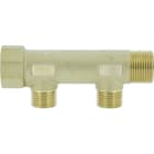 Thermador - Collecteur laiton 3/4" - 2 sorties 1/2" pour installation sanitaire - chauffage