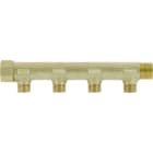 Thermador - Collecteur laiton 3/4" - 4 sorties 1/2" pour installation sanitaire - chauffage