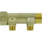 Thermador - Collecteur laiton 1"  - 2 sorties 1/2" pour installation sanitaire - chauffage