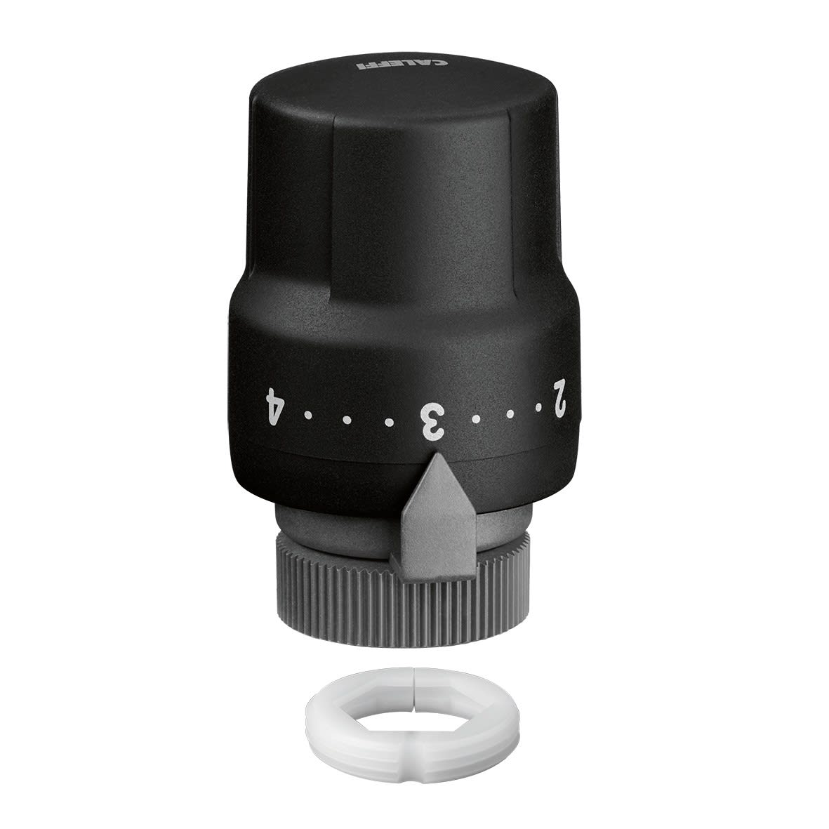 Thermador - Tête thermostatique noire de la gamme Déco pour radiateurs sèche-serviettes