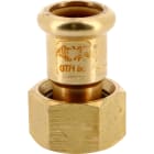 Thermador - Raccord 2 pièces à sertir GAZ Ø18-1/2"Joint Plat Laiton Code : 11330JPG18M12