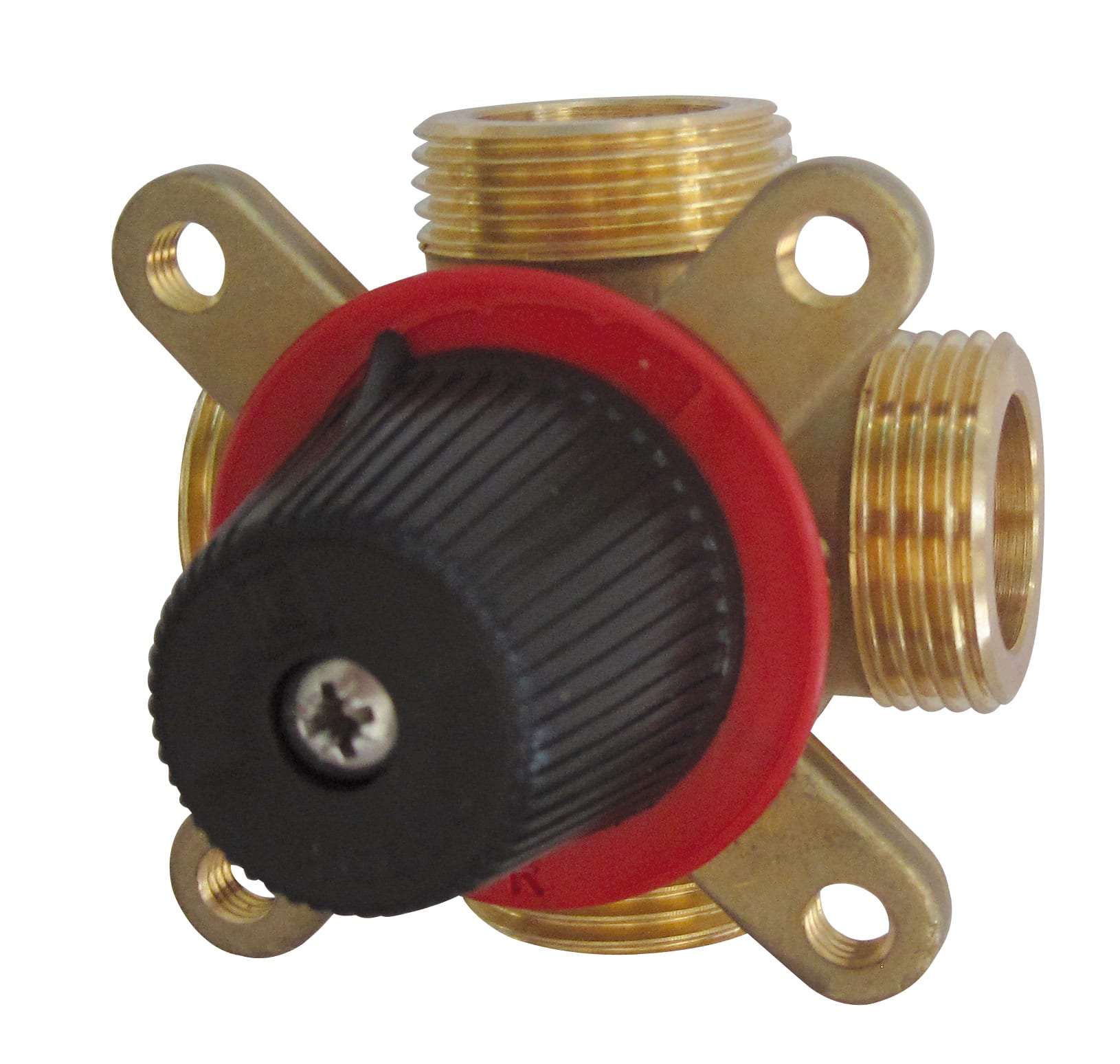 Thermador - Vanne TERMOMIX compacte 4 voies 3/4"MALE Corps Laiton manuel ou moteur en option