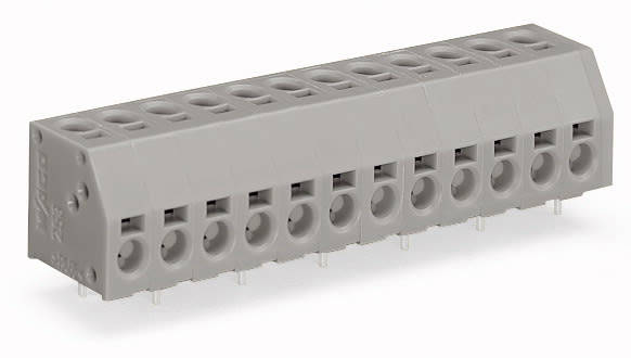 Wago Contact - Borne pour circuits imprimés 2 cond. 1,5mm² pas 5mm 16 pôles, bleu