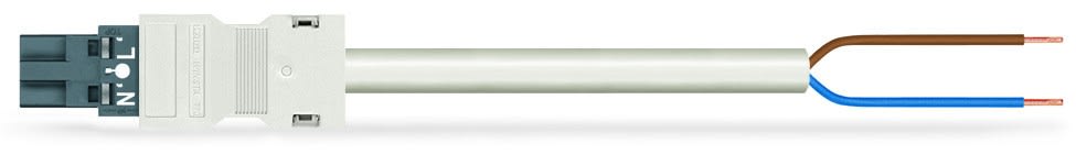 Wago Contact - Câble de raccordement précâblé Eca connecteur mâle/extrémité libre, gris foncé