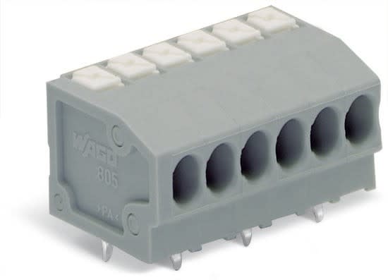 Wago Contact - Borne pour CI  Bouton-poussoir 1,5mm² pas3.5mm 14 pôles, gris