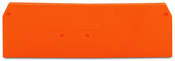 Wago Contact - Plaque intermédiaire et d'extrémité / Orange