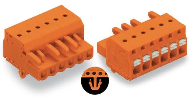 Wago Contact - Connecteur femelle pour 1 conducteur orange