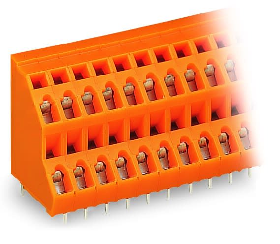 Wago Contact - Borne pour CI  2 étages 2,5mm² pas5.08mm 2 x 15-pôles, orange