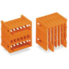 Wago Contact - Connecteur mâle à deux étages THT 1.0 x 1.0 mm solder pin Coudé, orange